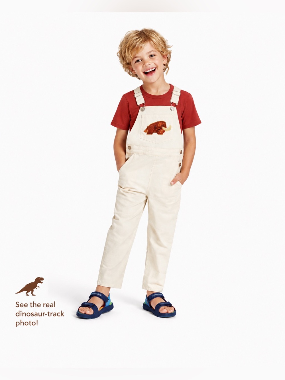 Christian Robinson x Target Woolly Mammoth Overalls 4T NWT Cream